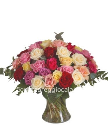 Bouquet  con roselline assortite