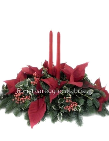 Composizione natalizia con stelle.